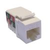 Datu ligzda RJ45 Cat6 UTP neekranēta balta, Keystone, IDC (100-011)