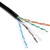 Datu kabelis 4x2x0.57mm AWG23 Cat6 U UTP melns PE 305m ārdarbu