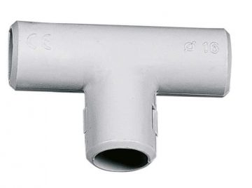 Izjaucams T-veida savienojums caurulēm 25mm PVC IP40 -5C/+60C pelēks (ELETTROCANALI)/ ECTI25Izjaucams T-veida savienojums caurulēm 25mm PVC IP40 -5C/+60C pelēks (ELETTROCANALI)/ ECTI25