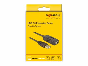 Delock Cable USB 2.0 Extension, active 5m