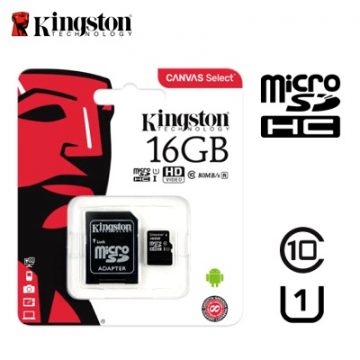 MEMORY MICRO SDHC 16GB UHS-I/SDCS2/16GBSP KINGSTONMEMORY MICRO SDHC 16GB UHS-I/SDCS2/16GBSP KINGSTON