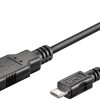 MicroConnect Micro USB Cable, Black, 5m (USBABMICRO5)