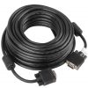 LANBERG cable VGA M/M shielded with ferrite 15m black