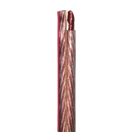 Audio kabelis YFAZ 2x1.5mm² caurspīdīgs ar sarkanu strīpu FABER / 031807Audio kabelis YFAZ 2x1.5mm² caurspīdīgs ar sarkanu strīpu FABER / 031807