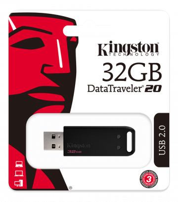 MEMORY DRIVE FLASH USB2 32GB / DT20/32GB KINGSTON