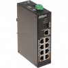 Сетевой промышленный коммутатор 8 x100 Base-T PoE + 1x1000 Base-T + 1xSFP, 96 Вт, DIN (DAHUA) PFS3110-8ET-96