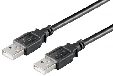 MicroConnect USB2.0 A-A 0,1m M-M, Black USBAA01BMicroConnect USB2.0 A-A 0,1m M-M, Black USBAA01B