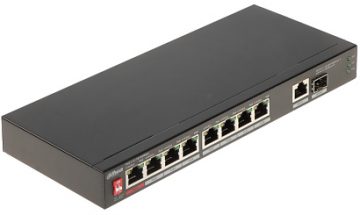 Switch|DAHUA|PFS3110-8ET1GT1GF-96|Desktop/pedestal|8x10Base-T / 100Base-TX|1x10Base-T / 100Base-TX / 1000Base-T|2x1000Base-T|PoE ports 8|96 Watts|DH-PFS3110-8ET1GT1GF-96