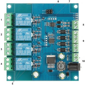 RELEJA MODULIS 4R-D7 Modbus RTU