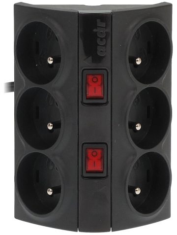 БЛОКИ РАСПРЕДЕЛЕНИЯ ПИТАНИЯ ACAR-SMART (6 РОЗЕТОК)