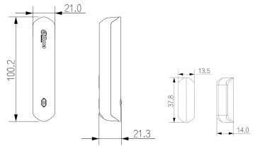 BELAIDIS MAGNETINIS KONTAKTAS ARD323-W2(868S) DAHUA