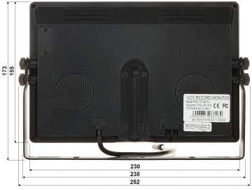 AUTOMAŠĪNAS MONITORS ATE-TFT09-T4 9 " AUTONE