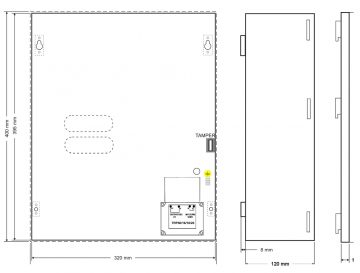 SIGNALIZĀCIJAS VADĪBAS PANEĻA KORPUSS AWO-250