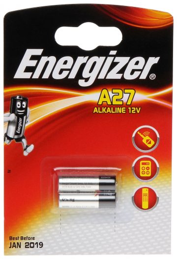 SĀRMU AKUMULATORU BATERIJA BAT-A27*P2 12V A27 ENERGIZER