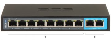 SWITCH POE BCS-B-SP08G02G 8-PORTU BCS BASIC