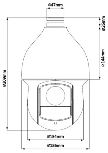 BCS SDHC4225-IV 2.1MP PTZ HDCVI kamera ar motorizētu varifokālo objektīvu