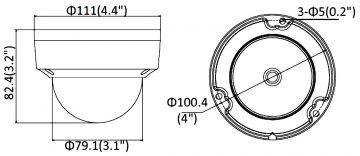 BCS V-DI221IR3 2.1MP Dome IP kamera ar motorizētu varifokālo objektīvu