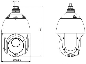 BCS V-SIP2225SR10-AI2 2MP PTZ IP kamera ar motorizētu varifokālo objektīvu