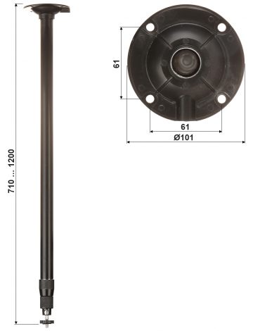 ТЕЛЕСКОПИЧЕСКОЕ ПОТОЛОЧНОЕ КРЕПЛЕНИЕ ДЛЯ КАМЕРЫ BR-60X120-B ТЕЛЕСКОПИЧЕСКОЕ ПОТОЛОЧНОЕ КРЕПЛЕНИЕ ДЛЯ КАМЕРЫ BR-60X120-B
