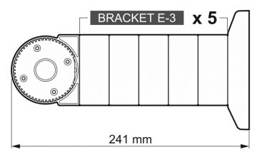 ATSTARPE KUSTĪBAS DETEKTORU MODUĻU KRONŠTEINAM BRACKET-E-3 SATEL