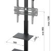 TELEVIZORA VAI MONITORA STIPRINĀJUMS BRATECK-FS22-44TP