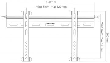 TELEVIZORA VAI MONITORA STIPRINĀJUMS BS-106S