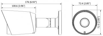 DAHUA HAC-HFW1200T-0280B-BLACK-S5 2.1MP AHD kamera ar motorizētu varifokālo objektīvu melna