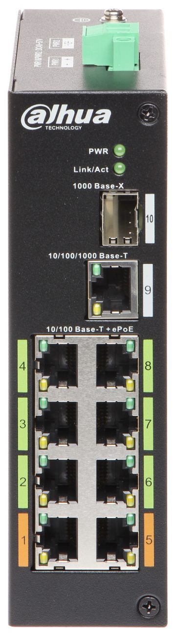 TÖÖSTUSLÜLITI POE/EPOE LR2110-8ET-120 8-PORT SFP DAHUA