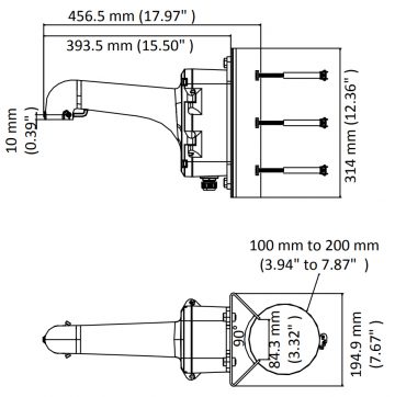 KAMERAS KRONŠTEINS DS-1604ZJ-BOX-POLE Hikvision