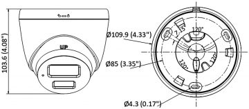 Hikvision DS-2CD1327G0-L 2MP Dome IP kamera ColorVu 2.8mm
