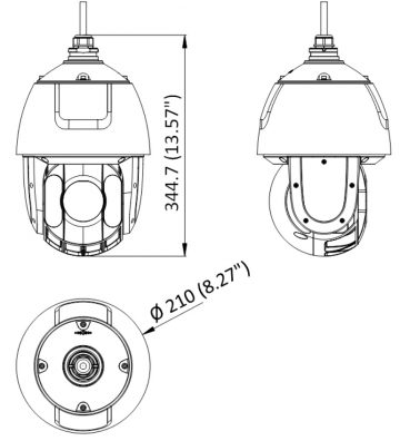 Hikvision DS-2DE5425IW-AE(T5) 3.7MP PTZ IP kamera AcuSense ar motorizētu varifokālo objektīvu