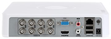 AHD, HD-CVI, HD-TVI, CVBS, TCP/IP REJESTRATORS DS-7108HQHI-K1(C)(S) 8 KANĀLI Hikvision