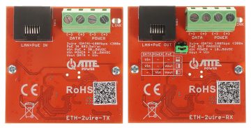 UTP / 2-WIRE PĀRVEIDOTĀJU KOMPLEKTS LAN+POE PĀRRAIDEI ETH-2WIRE-SET KOMPLEKTĀ 2 GAB. ATTE