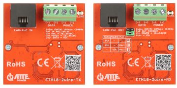 UTP / 2-WIRE PĀRVEIDOTĀJU KOMPLEKTS LAN+POE PĀRRAIDEI ETH10-2WIRE-SET KOMPLEKTĀ 2 GAB. ATTE