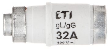 SAUGIKLIO Įdėklas ETI-D02/32A 32A 400V gL/gG E18 ETI SAUGIKLIO Įdėklas ETI-D02/32A 32A 400V gL/gG E18 ETI