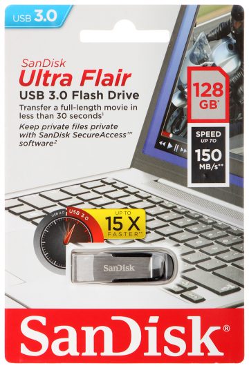 Флэш-память FD-128/ULTRAFLAIR-SANDISK 128 ГБ USB 3.0 SANDISK