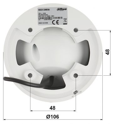 DAHUA HAC-HDW1509T-A-LED-0280B-S2 5MP kupolinis AHD fotoaparatas, spalvotas