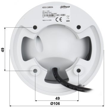DAHUA HAC-HDW2802T-A-0280B 8.3MP Dome IP kamera ar motorizētu varifokālo objektīvu