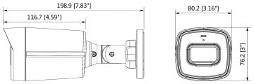 DAHUA HAC-HFW1200TL-0360B-S5 2.1MP AHD kamera ar motorizētu varifokālo objektīvu