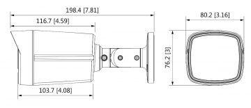 DAHUA HAC-HFW1231TLM-I6-A-0360B 2.1MP AHD kamera ar motorizētu varifokālo objektīvu