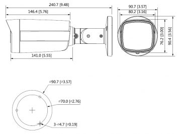 DAHUA HAC-HFW1231TM-I8-A-0360B 2,1 MP AHD kamera su motorizuotu variafokaliniu objektyvu