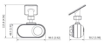 AHD, CVI, TVI, CVBS MOBILE CAMERA HAC-HMW3200L-FR-0210B-S5 - 1080p 2.1 mm, 2.8 mm DAHUA