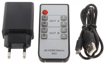 PĀRSLĒGŠANAS SLĒDZIS HDMI-SW-4/2-MATRIX