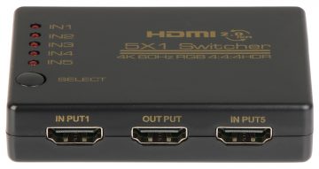 PĀRSLĒGŠANAS SLĒDZIS HDMI-SW-5/1P