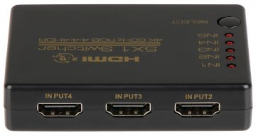 PĀRSLĒGŠANAS SLĒDZIS HDMI-SW-5/1P