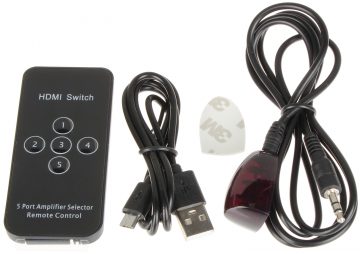 PĀRSLĒGŠANAS SLĒDZIS HDMI-SW-5/1P