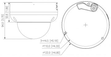 DAHUA IPC-HDBW3441R-AS-P-0210B 4.7MP PTZ IP kamera WizSense ar motorizētu varifokālo objektīvu