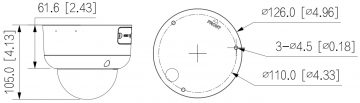 DAHUA IPC-HDBW5449R1-ZE-LED-2712 4MP Dome IP kamera Full-color