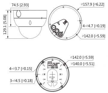 DAHUA IPC-HDBW5842H-ZHE-2712F-DC12AC24V 8.3MP Dome IP kamera ar motorizētu varifokālo objektīvu