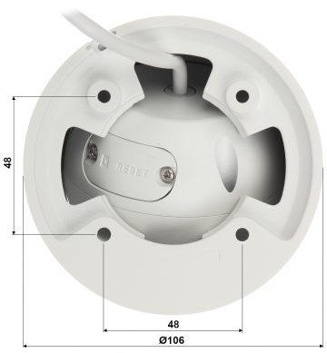 DAHUA IPC-HDW3841EM-S-0280B-S2 8.3MP Dome IP kamera AI ar motorizētu varifokālo objektīvu